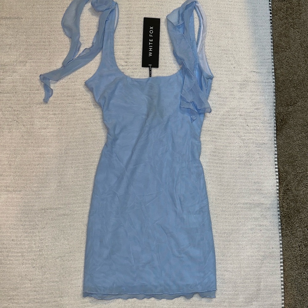 Blue mini dress